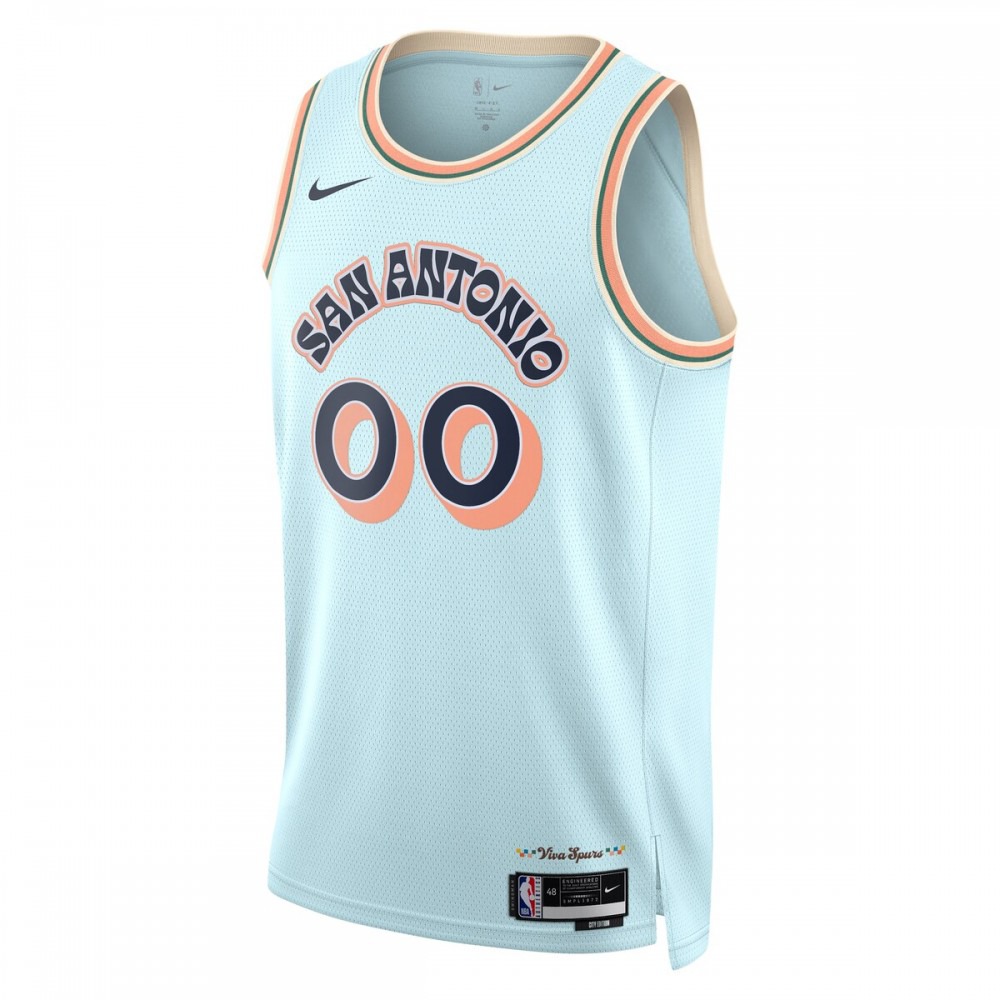 San Antonio Spurs Unisex 2024/25 Custom Swingman Jersey - City Edition - Light Blue-Pro Kit Vault | Brand New 26/27 Sports Jerseys